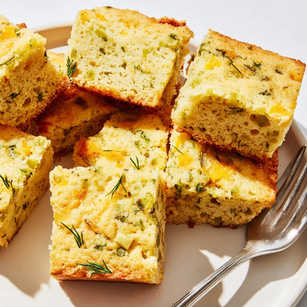 Deliciously unique dill pickle pancake muffin bars perfect for brunch or a tasty snack.