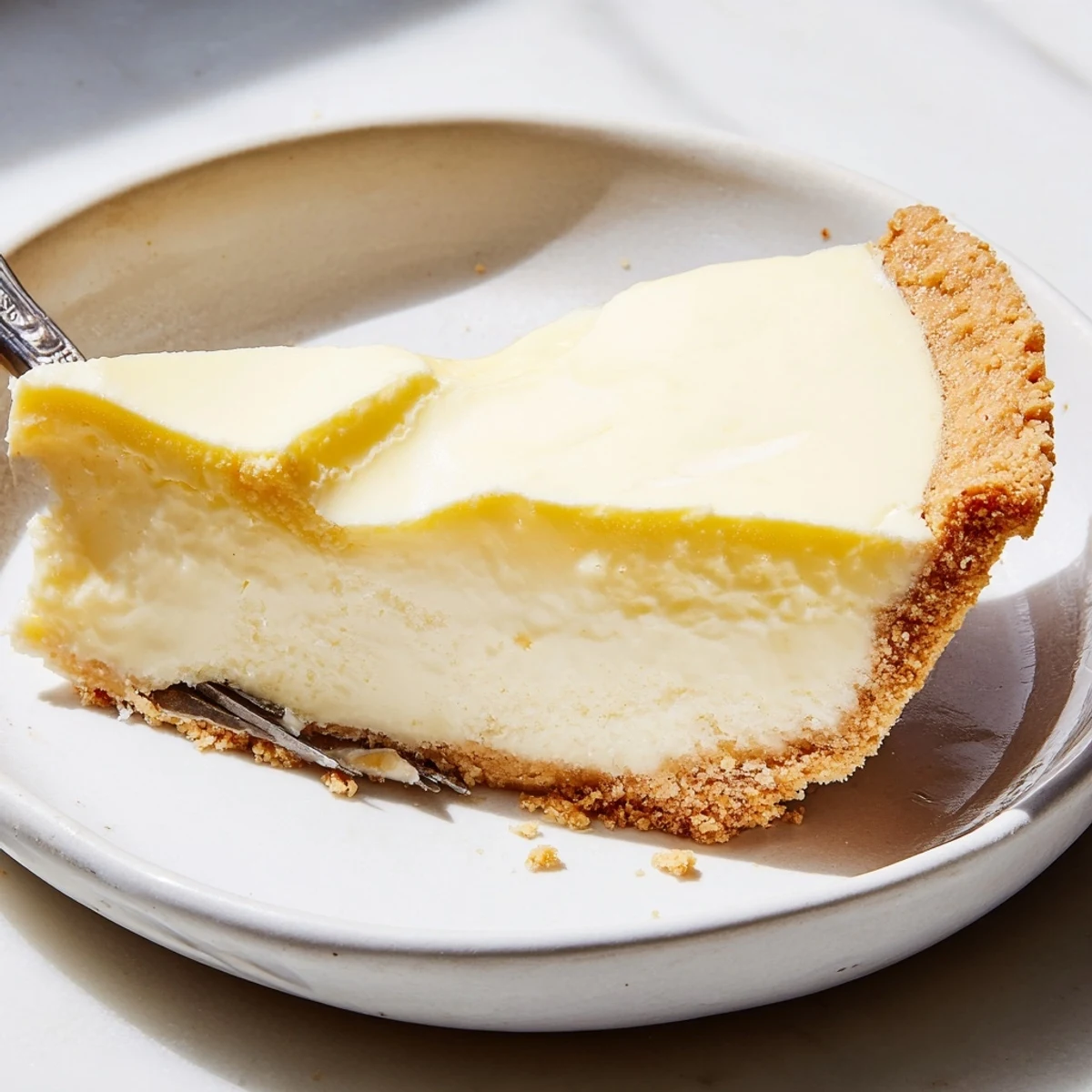 Sliced water pie served with fresh berries, a delightful Great Depression treat.