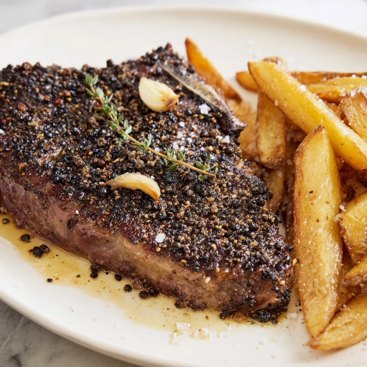 Classic Peppercorn Ribeye Steak