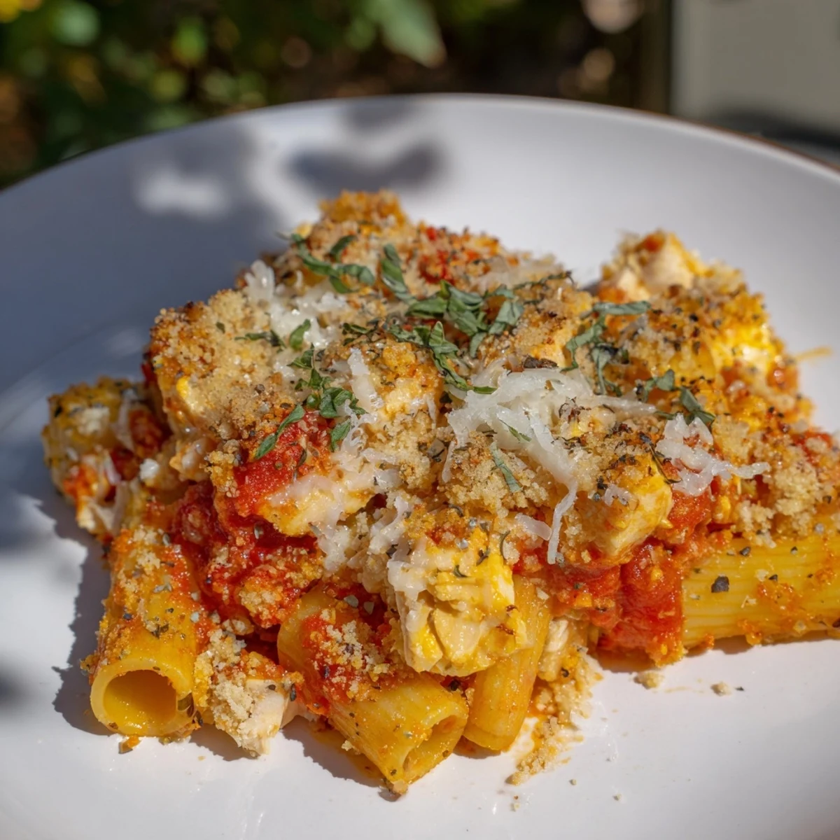 Baked Chicken Parmesan Pasta