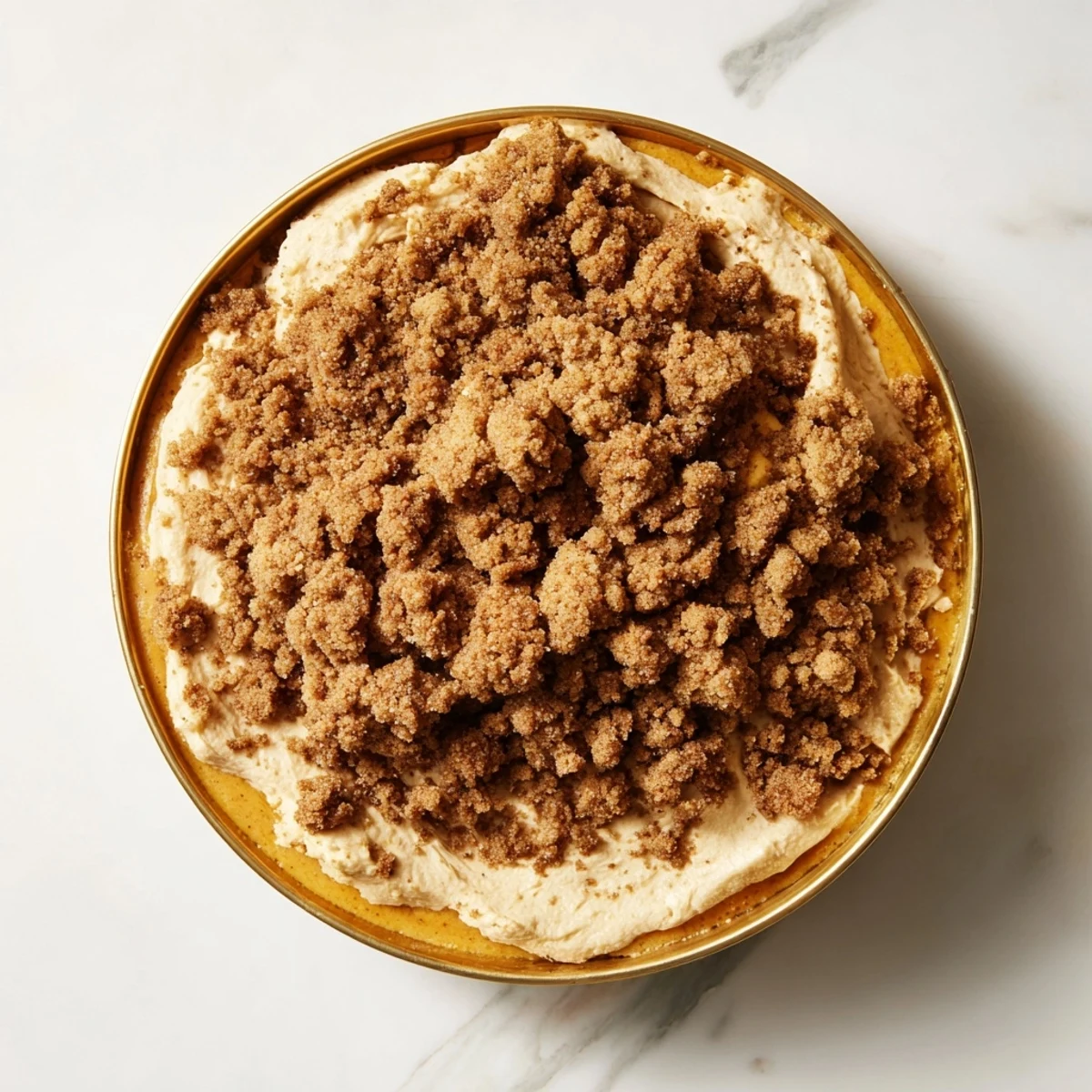 Warm pumpkin crisp, a bubbling golden dessert, perfect with a scoop of vanilla ice cream.