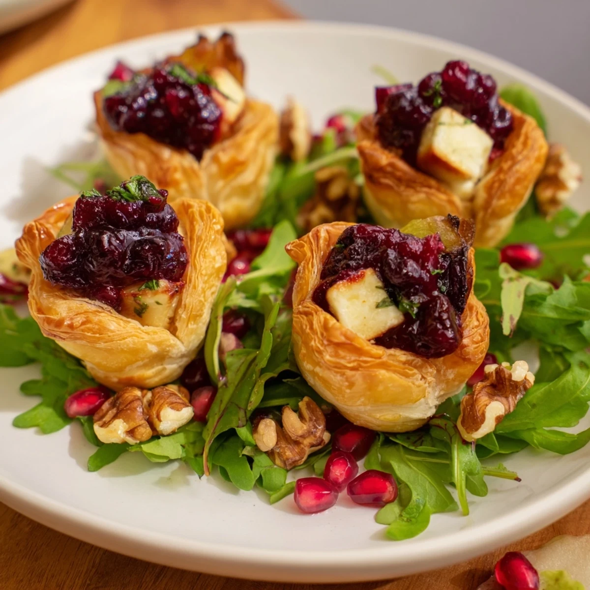 Cranberry Brie Flower Bites