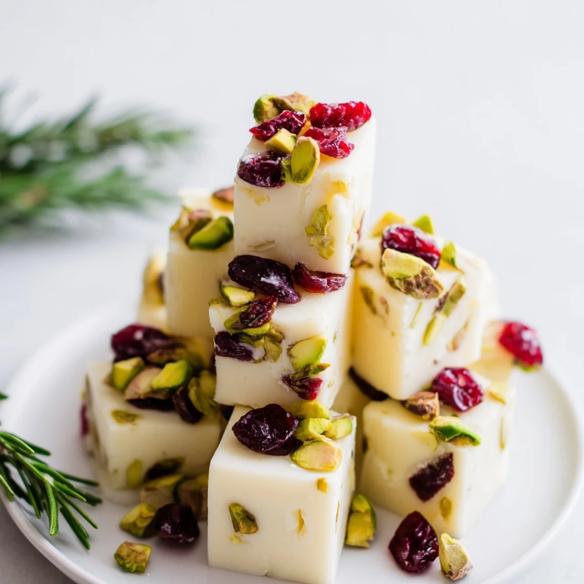 Creamy white cheddar cubes shaped into a holiday tree, studded with cranberries and making a simple Cranberry White Cheddar Tree.