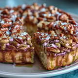 Buttery brown butter pecan cookies loaded with toasted pecans, finished with a sprinkle of flaky sea salt for a gourmet touch.  