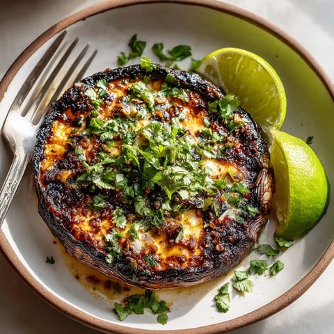 Flavorful, juicy Coconut-Curry Grilled Portobello Mushrooms, marinated and cooked to tender, smoky perfection.