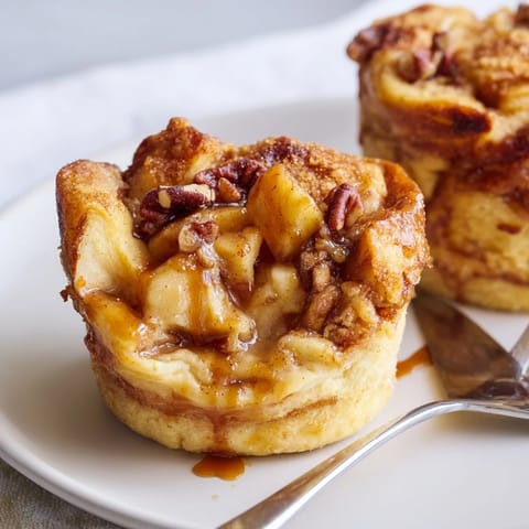 Caramel Apple Bread Pudding Muffins