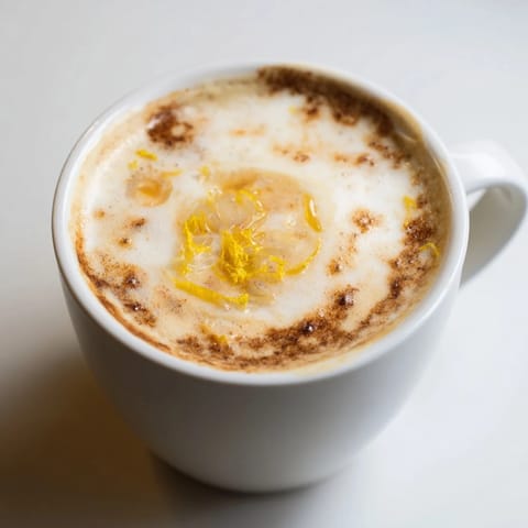 Savory onion latte with caramelized onions and rich espresso, perfect for adventurous drinkers.  