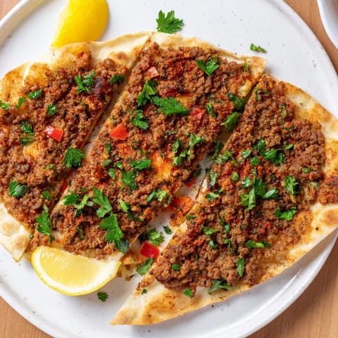 Turkish Lahmacun Flatbread