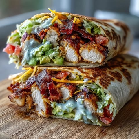 Fresh iceberg lettuce, diced tomato, and creamy avocado add crisp texture and bright color to the handheld meal.