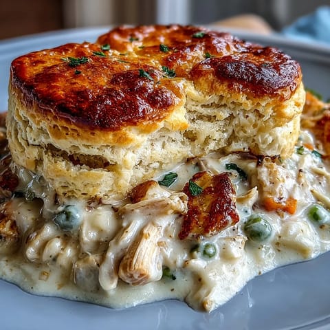 Creamy Chicken Biscuit Topping