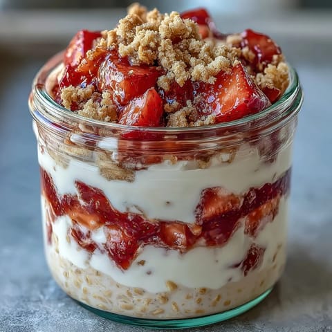 Strawberry Cheesecake Overnight Oats