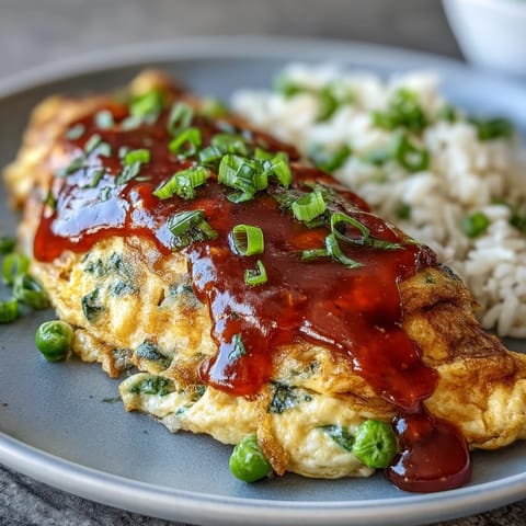 Savory ketchup rice cradled in a delicate, cloud-like omelet, perfect for dinner.