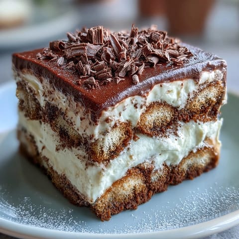 Creamy Hojicha Tiramisu layers roasted tea-soaked ladyfingers, perfect for dessert.