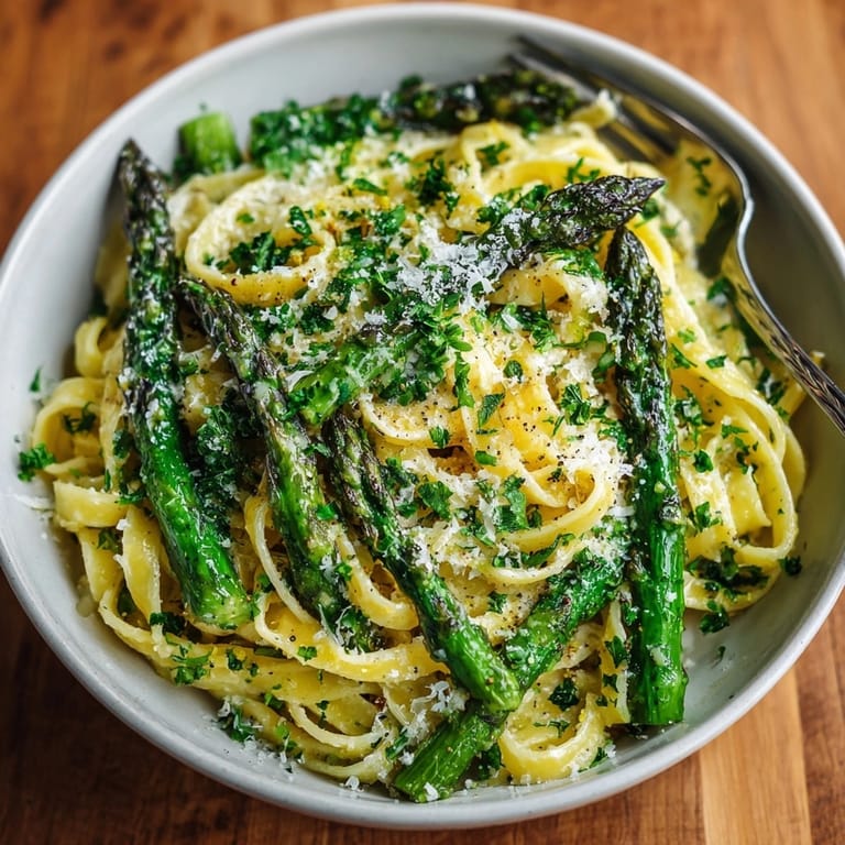 Close-up of Asparagus Ribbon Pasta with Lemon Zest, showcasing delicate ribbons and vibrant colors.