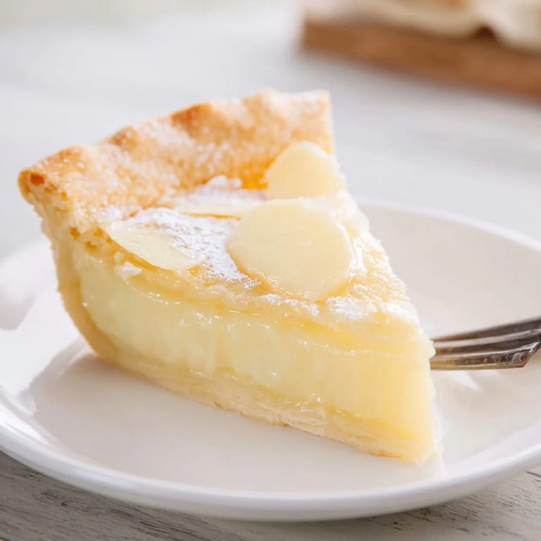 Golden-brown water pie cooling on a rack, showcasing its custard-like filling.  