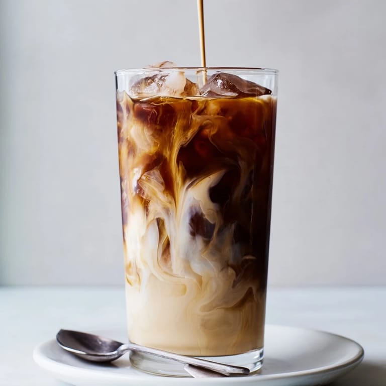 Nutty Tahini Iced Coffee served in tall glasses, perfect for hot days.