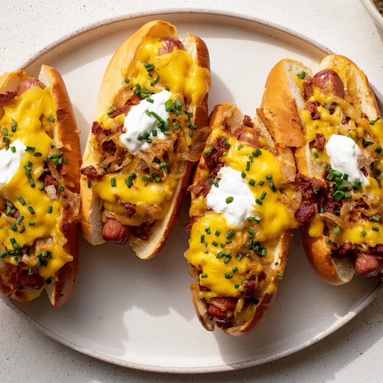 Fragrant Chili Dog Casserole, baked and topped with melted cheddar, perfect for a cozy weeknight dinner.