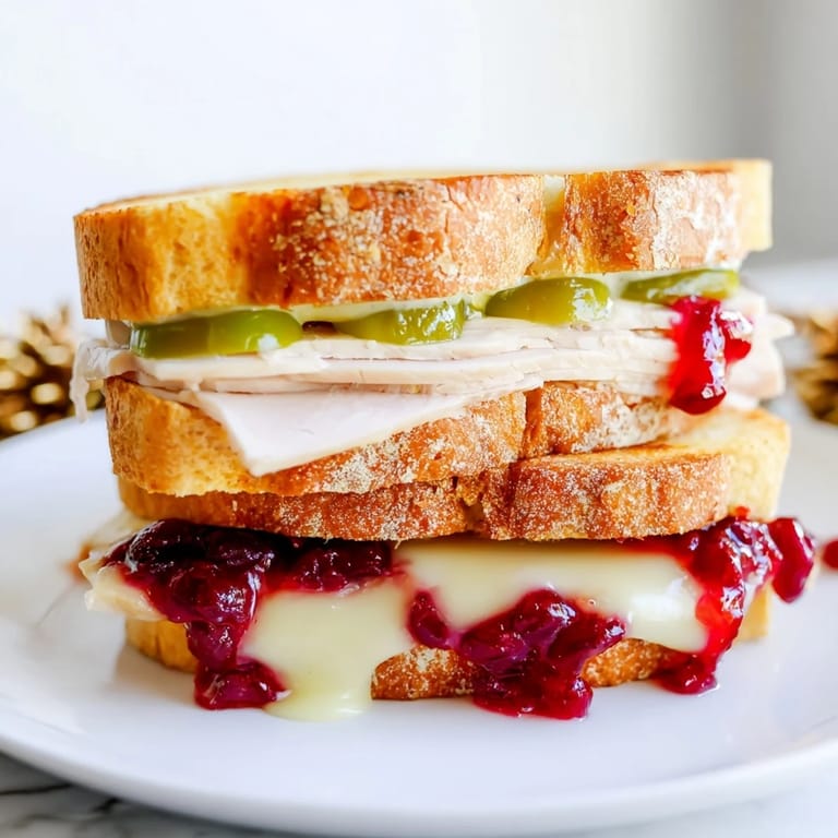 Delicious air fryer jalapeño cranberry turkey grilled cheese, a perfect, flavorful, holiday-inspired sandwich to enjoy.