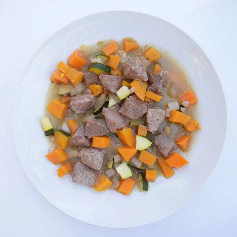A healthy Sweet Lamb Platter for Baby, beautifully presented, perfect for small hands to enjoy.