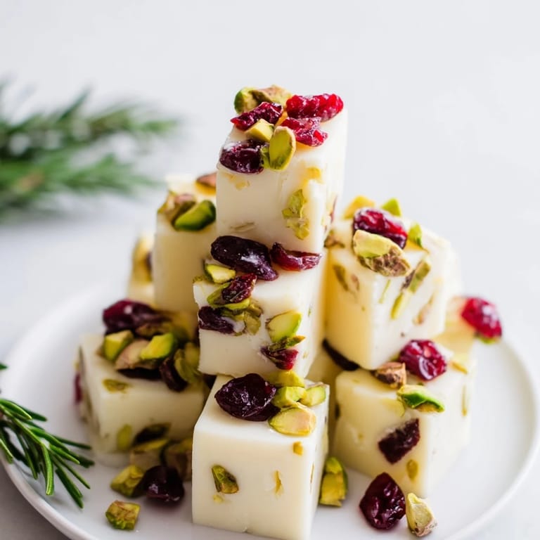 Creamy white cheddar cubes shaped into a holiday tree, studded with cranberries and making a simple Cranberry White Cheddar Tree.
