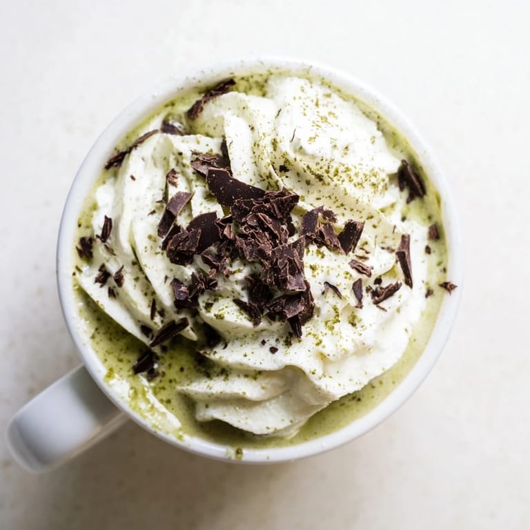 Perfect for a fast breakfast, this Matcha Hot Cocoa Protein Mug is a warm cup of cocoa delight.