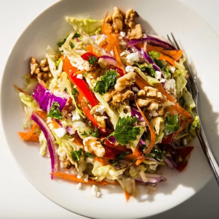 Serve this warm Cooked and Loved Cabbage Salad alongside grilled chicken or roasted salmon, garnished with fresh parsley and feta for a bright, comforting meal.