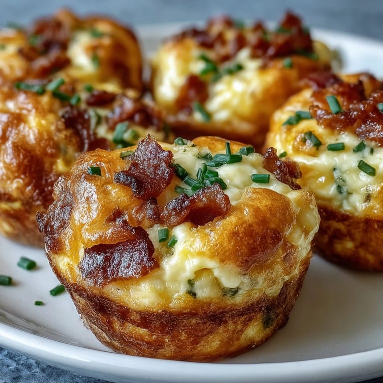 Meal-prep ready Ranch & Cheddar Egg Muffin Cups stored in a glass container, showcasing their fluffy texture for easy on-the-go snacks.