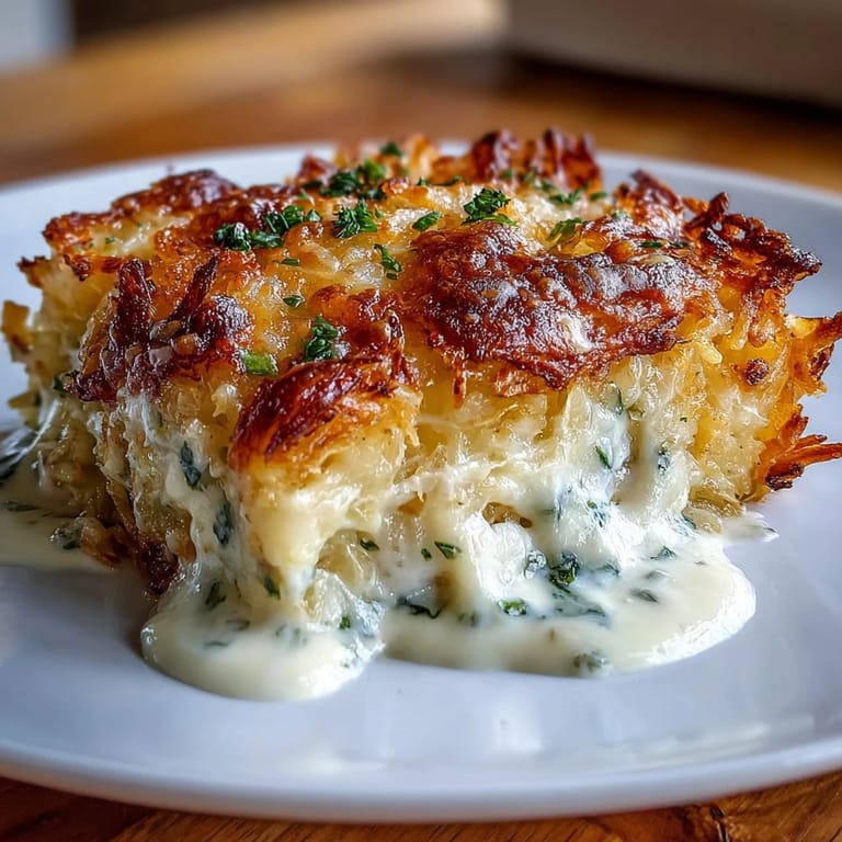 Comforting Cracker Barrel hashbrown casserole featuring creamy potatoes and golden cheesy crust