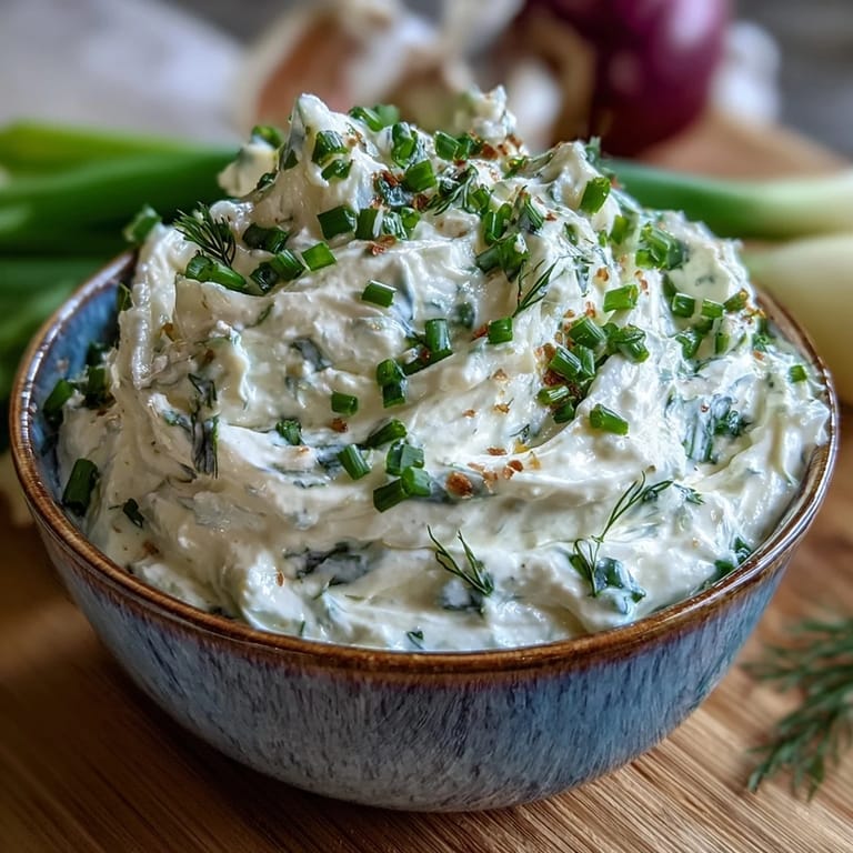 Creamy, protein-packed whipped cottage cheese ranch dip surrounded by crisp carrot, celery, and bell pepper sticks.