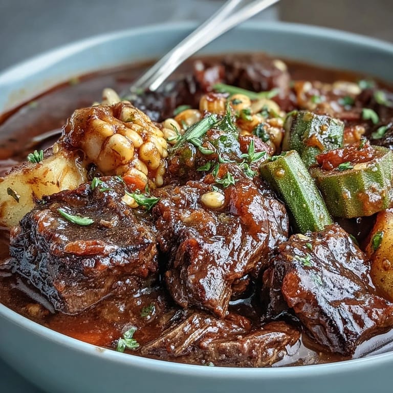 Slow-simmered Kentucky Derby Burgoo Stew, a comforting bowl perfect for sharing.