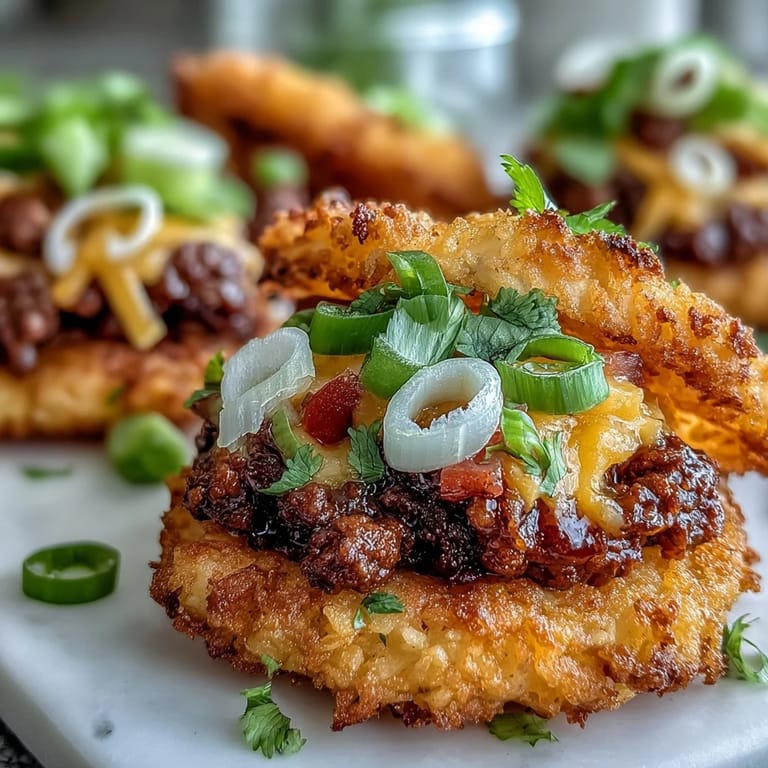 Delicious Crispy Rice Burger Tacos, a fun fusion of crunchy, savory, and fresh goodness.